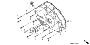 RVF750 Крышка картера правая