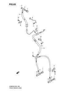 AN650 (ABS) Передние тормозные трубки