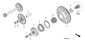 CB1000R Муфта стартера