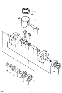 RM125 Вал коленчатый
