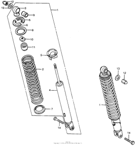 CB400 Задние амортизаторы