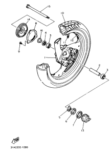 FJ1200A Переднее колесо