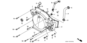 CR80R Крышка картера правая