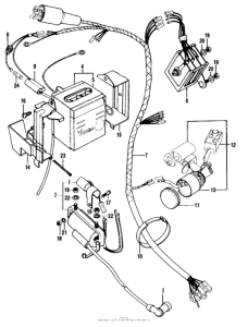 CT90 Wire harness + battery