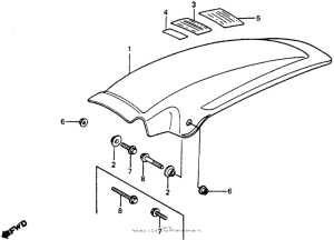 CR125R Rear fender 81