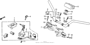 VF1100S Handlebar + top bridge