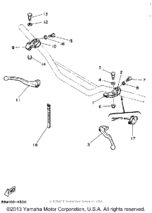 YZ490L Handle switch - lever