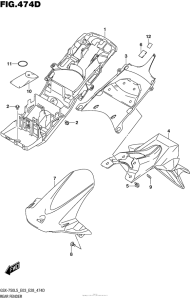 GSX-R750 Rear Fender (Gsx-R750L5 E28)