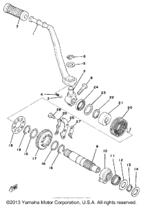 SR500F Кик стартер