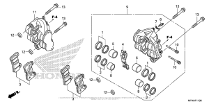 CB1000R Передний суппорт