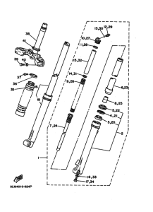 DT50LC Front fork assy(ur silv