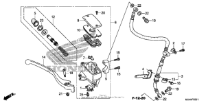 VT750RS Главный тормозной цилиндр перед.