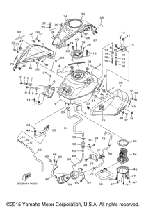 YZFR3FR Топливный бак