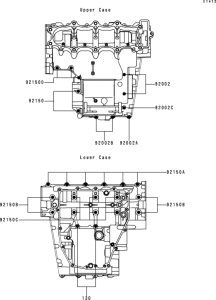 ZX600 Болты крепления картера