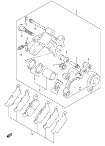 DR-Z400 Задний суппорт