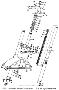 TD2B Front fork-front fender