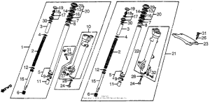 CX650 Передняя вилка