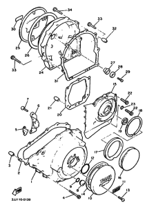 XVZ13DA Crankcase cover ass`y  (v