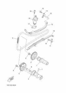 YP400RA Camshaft & chain