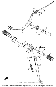 CT1 Stand - footrest - brake pedal