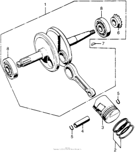 CT70 Коленчатый вал и поршни