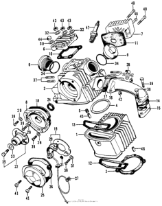 SL90 Cylinder + cylinder head + point base