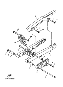 T135FI Rear arm & suspension
