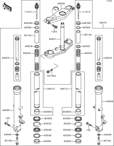 ZX600 Front fork(zx600-e4 / e5)