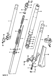 RM250 Передняя вилка