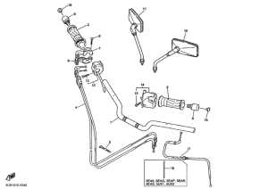 XJR1300 ｽﾃｱﾘﾝｸﾞﾊﾝﾄﾞﾙ.ｹｰﾌﾞﾙ