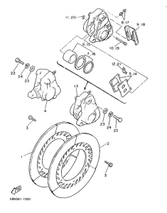 XJ900F Front brake. caliper
