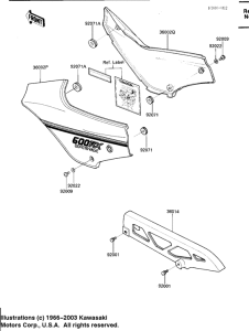 ZX600 Крышка боковая / защита цепи