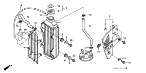 CR80R Радиатор