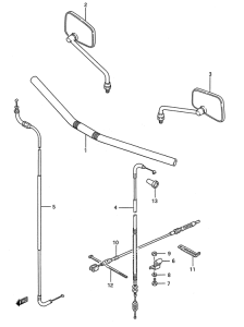 LS650 Handlebar - control cable