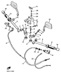 XJ900 Handlebar. cable