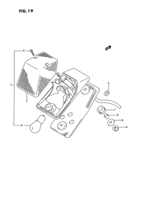RMX250 Задний комбинированный сигнал