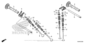 CBR500R (ABS) Распределительный вал и клапана