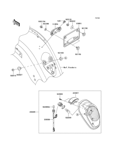 VN2000 Taillight unit ass`y