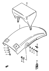 RM125 Заднее крыло