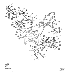 SZR660 Footrest  /  side stand