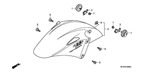 VFR800 (ABS) Переднее крыло