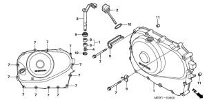 NT700V Крышка картера правая