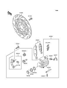 ZR250 Передний тормоз
