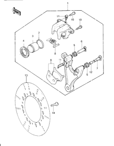 KZ1000 Передний суппорт