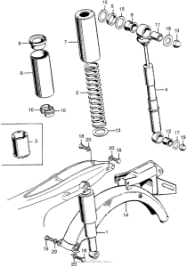 CA175 Ca175 rear shock absorber