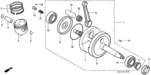 XR80R Вал коленчатый
