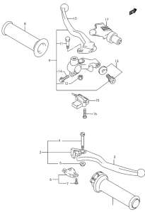GZ250 Рулевой рычаг