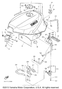 FZR1000DC Топливный бак