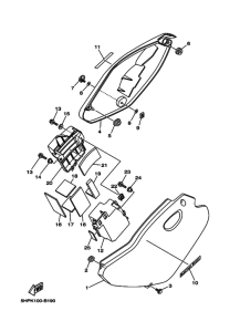 TTR125E Боковая крышка