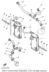 YZ125T Radiator-hose